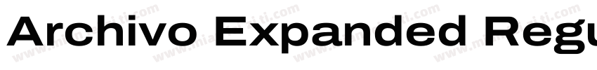 Archivo Expanded Regular字体转换